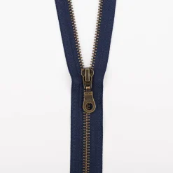 YKK Reißverschluss Metall antik gold teilbar 5mm 50cm lang in versch. Farben