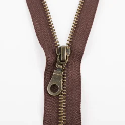 YKK Reißverschluss Metall antik gold teilbar 5mm 65cm lang in versch. Farben