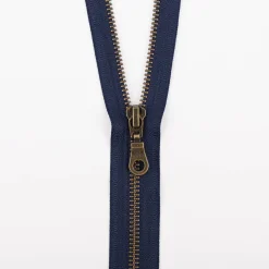 YKK Reißverschluss Metall antik gold teilbar 5mm 70cm lang in versch. Farben
