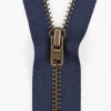 YKK Reißverschluss Metall antik gold nicht teilbar 3mm 14cm lang in versch. Farben