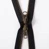 YKK Reißverschluss Metall antik 2-Wege teilbar 5mm 70cm lang in der Farbe schwarz