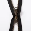 YKK Reißverschluss Metall antik 2-Wege teilbar 5mm 65cm lang in der Farbe schwarz