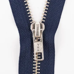 YKK Reißverschluss Metall silber nicht teilbar 5mm 18cm lang in versch. Farben
