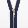 YKK Reißverschluss Metall silber nicht teilbar 5mm 16cm lang in versch. Farben