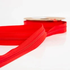 YKK Reißverschluss Meterware Kunststoffspirale 5mm in 3cm Breite individuell zuschneidbar Rot