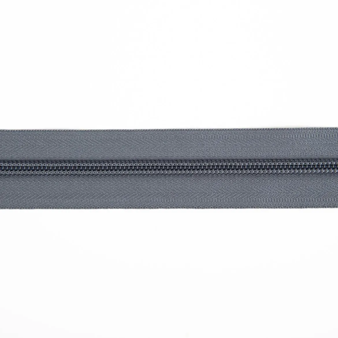 YKK Reißverschluss Meterware Kunststoffspirale 5mm in 3cm Breite individuell zuschneidbar Grau