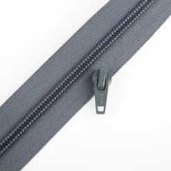 YKK Schieber Zipper für Reißverschluss Meterware Kunststoffspirale 5mm in 3cm Breite Grau 1 Stk