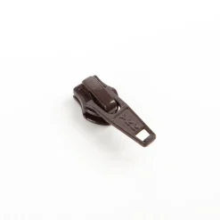 YKK Schieber Zipper für Reißverschluss Meterware Kunststoffspirale 5mm in 3cm Breite Braun 1 Stk