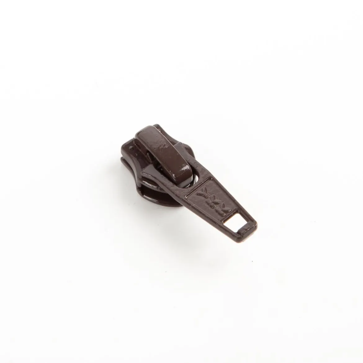 YKK Schieber Zipper für Reißverschluss Meterware Kunststoffspirale 5mm in 3cm Breite Braun 1 Stk