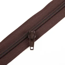 YKK Schieber Zipper für Reißverschluss Meterware Kunststoffspirale 5mm in 3cm Breite Braun 1 Stk