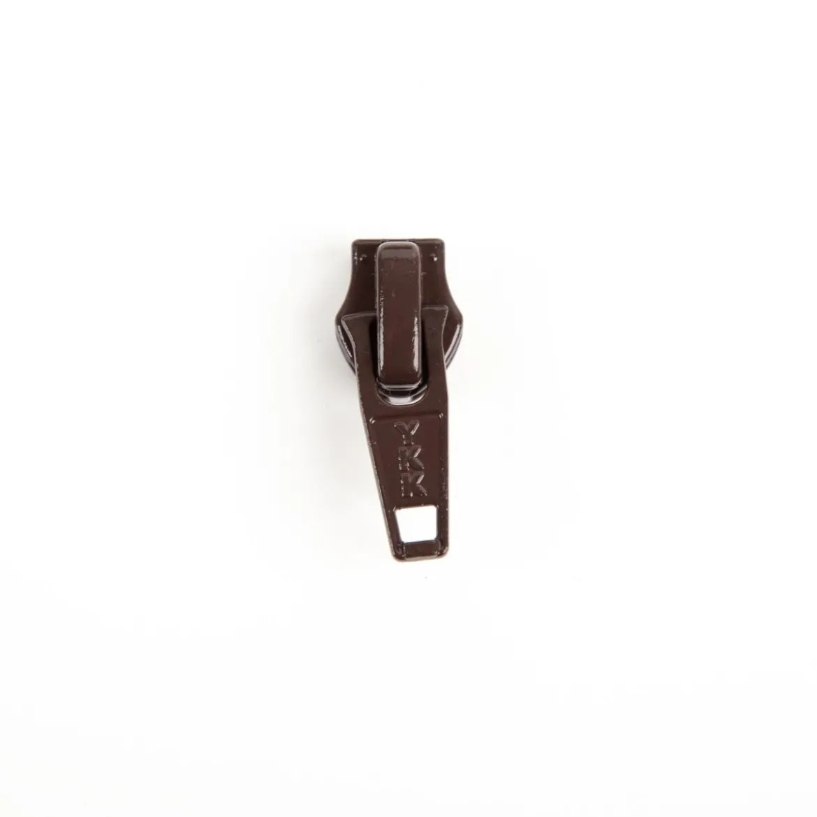 YKK Schieber Zipper für Reißverschluss Meterware Kunststoffspirale 5mm in 3cm Breite Braun 1 Stk
