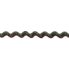 Zackenlitze Fantasie schwarz 12mm
