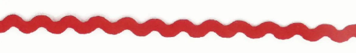 Zackenlitze Zierband rot Breite: 0,5cm