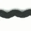 Zackenlitze Zierband schwarz Breite: 0,5cm