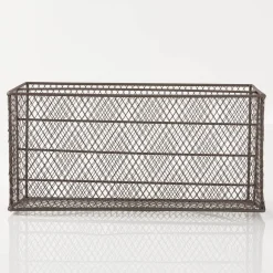 Zeitschriftenständer Ablagekorb Eisen braun in der Größe 33x12x17cm von Clayre & Eef