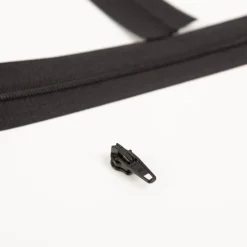 Zipper Schwarz lackiert Feinzinkdruckguss für Reißverschluss 25mm
