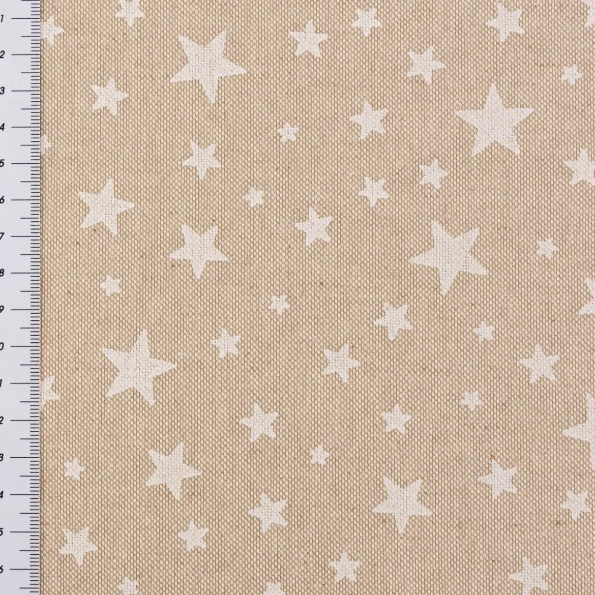Zugluftstopper Basic Star Sterne im Leinenlook natur weiß verschiedene Größen von SCHÖNER LEBEN.