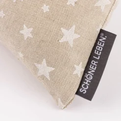 Zugluftstopper Basic Star Sterne im Leinenlook natur weiß verschiedene Größen von SCHÖNER LEBEN.