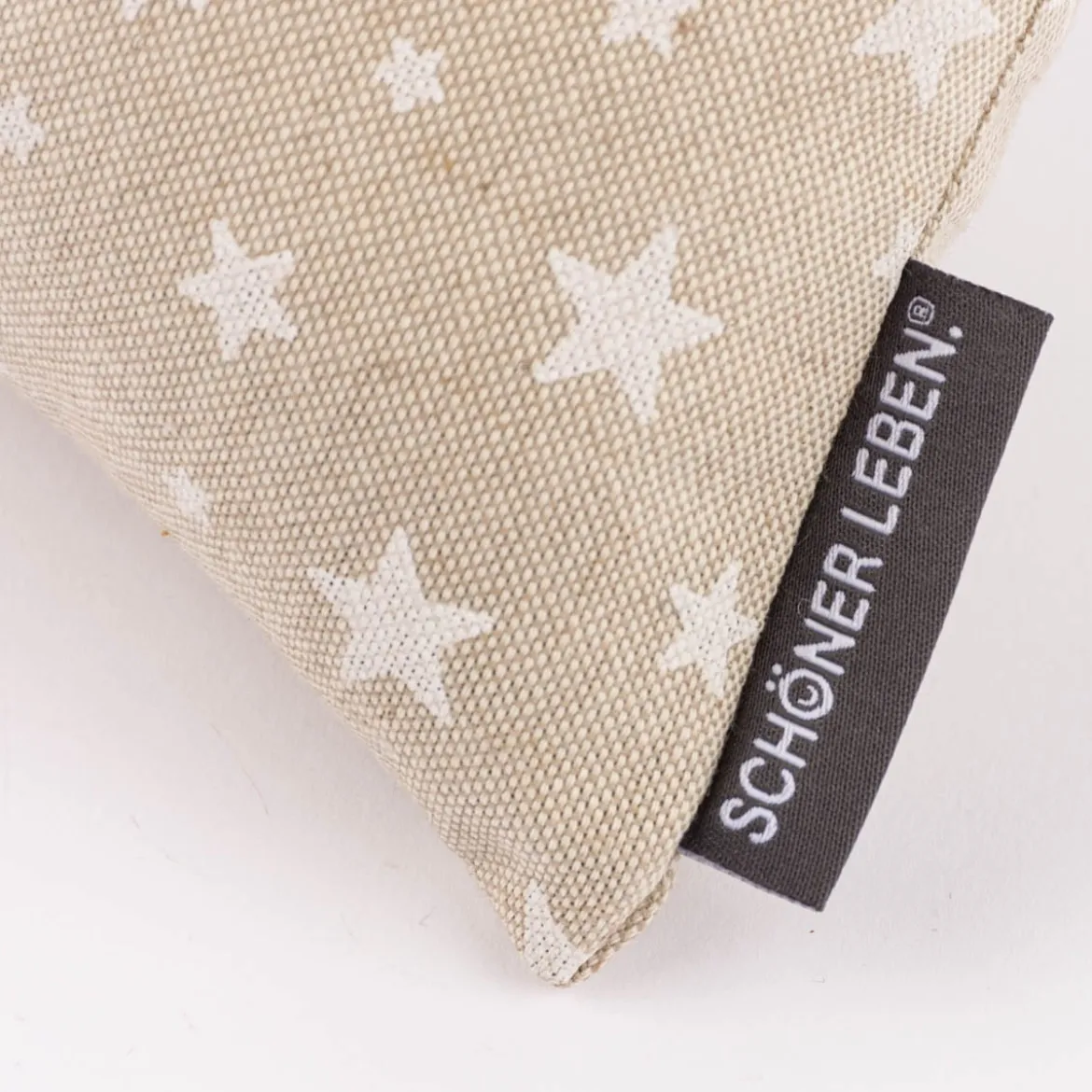 Zugluftstopper Basic Star Sterne im Leinenlook natur weiß verschiedene Größen von SCHÖNER LEBEN.
