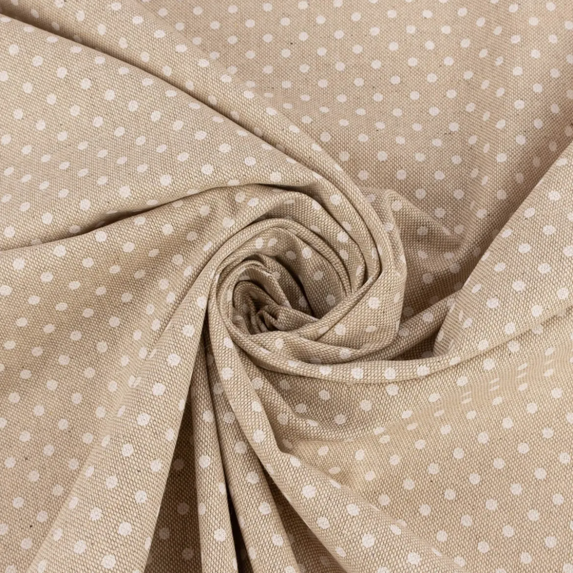 Zugluftstopper Leinenlook Basic Dot Pünktchen natur weiß verschiedene Größen von SCHÖNER LEBEN.