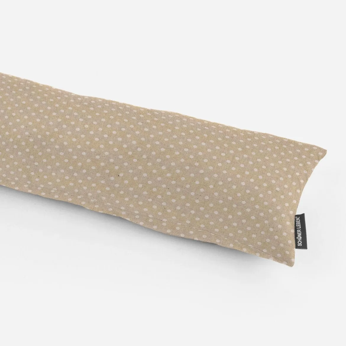 Zugluftstopper Leinenlook Basic Dot Pünktchen natur weiß verschiedene Größen von SCHÖNER LEBEN.